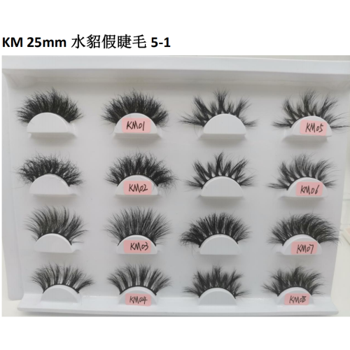 Megalook Handmade Natural Thick 25mm KM Mink Hair Volume Soft False Eyelashes